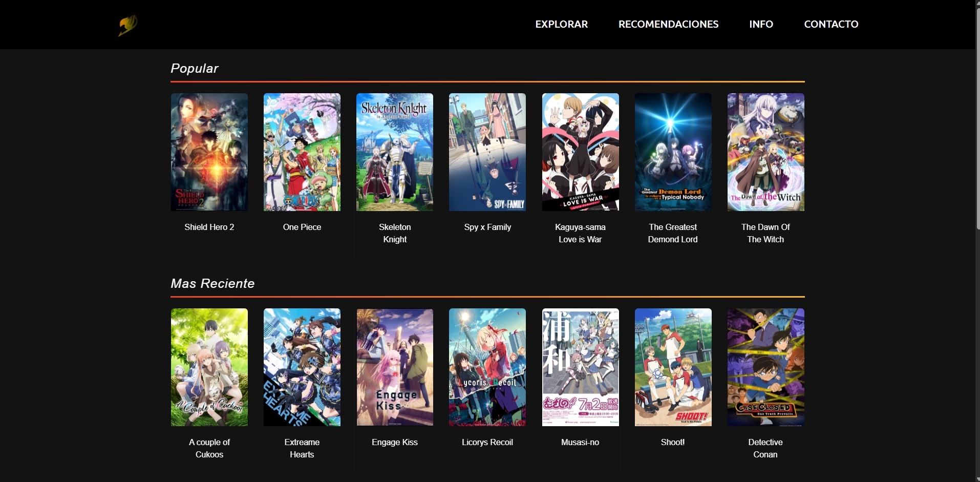Directorio de Anime
